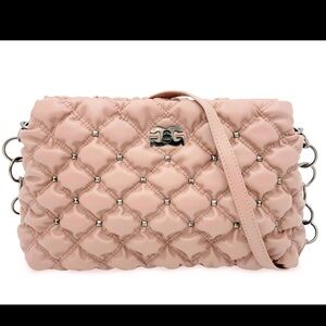 Gilda Paris Quilted Studded Blush Handbag/Shoulder Bag w/ Strap!! NEW!! 💕